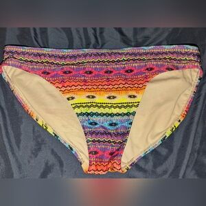 Wonder Nation, neon, tribal print bikini swim bottom- kids size XL 14/16